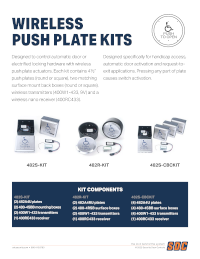 Wireless Push Plate Kits