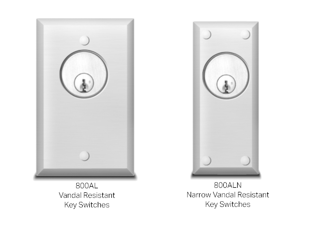 800AL Series - Vandal Resistant Key Switches