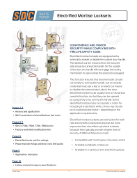 Electrified Mortise Locksets